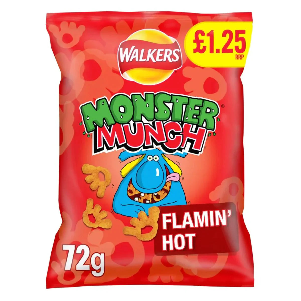 Walkers Monster Munch Flamin Hot 72g (CRISPS)