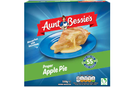 Aunt Bessies Proper Apple Pie 550g (FROZEN)