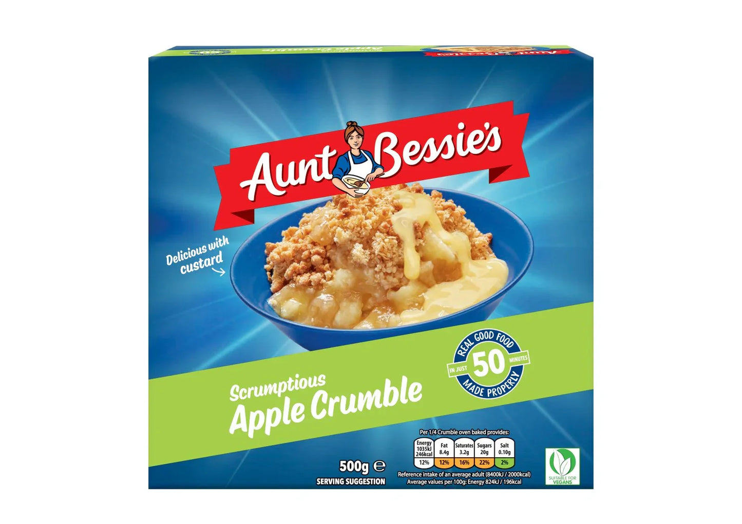 Aunt Bessies Apple Crumble 500g (FROZEN)