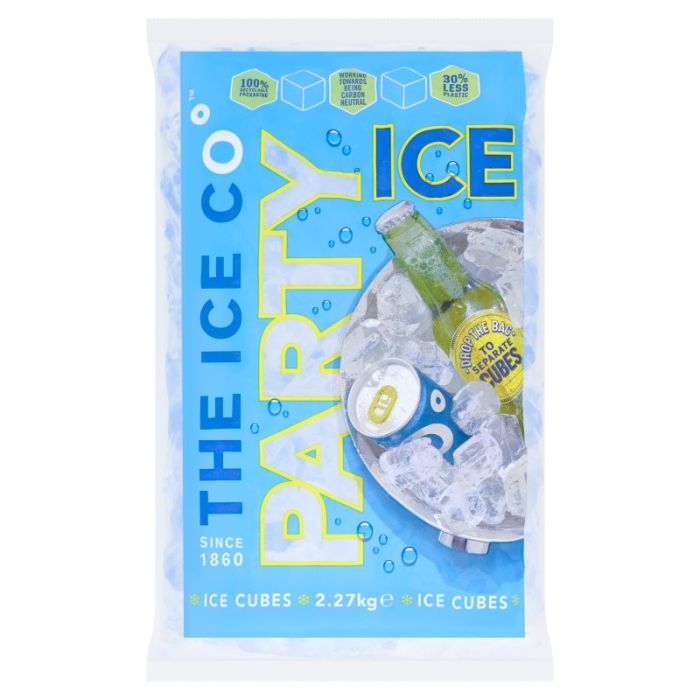 The Ice Co Party Ice Cubes 2.27kg (FROZEN)