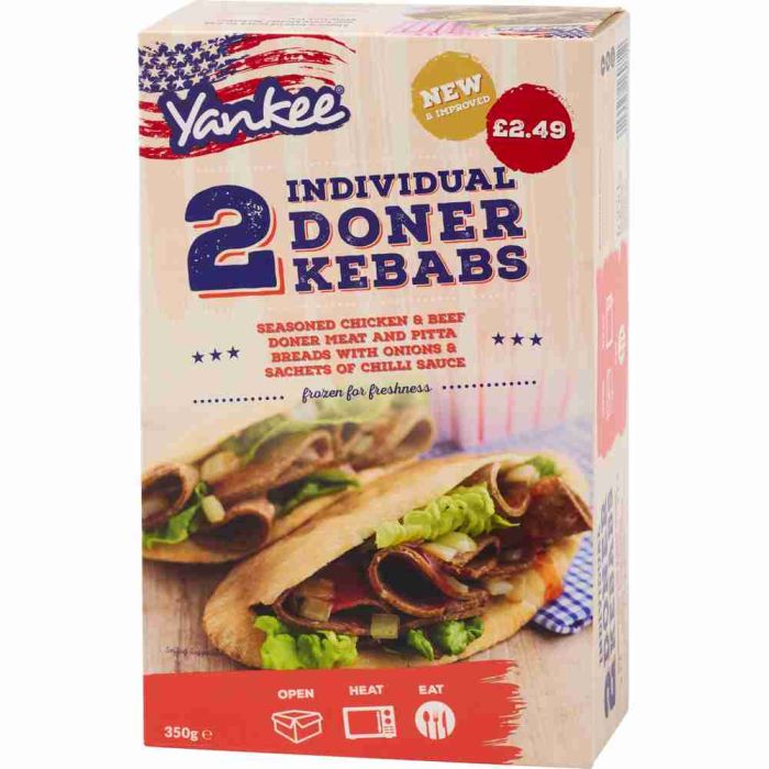 Yankee 2 Donar Kebabs 350g (FROZEN)