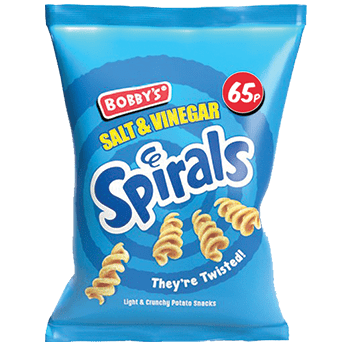 Bobbys Spirals Salt & Vinegar 28g (CRISPS)