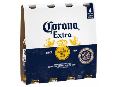 Corona Extra 4x330ml Bottles (ALCOHOL)