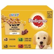 Pedigree Puppy Mixed Selection With Rice in Jelly 12x100g (DOGFOOD)