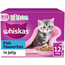 Whiskas Kitten Fish Favourites in Jelly 12x85g (CATFOOD)