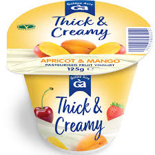 Golden Acre Thick & Creamy Apricot & Mango Pasterised Fruit Yogurt 125g (CHILLED)