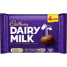 Cadbury Dairy Milk 4 Pack (CONFECTIONERY)