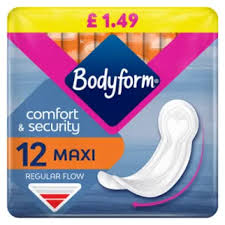 Bodyform 12 Maxi Regular Flow Pads (SANITARY)