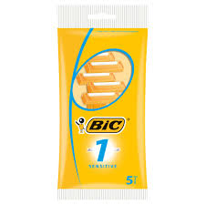 Bic 1 Sensitive Diposable Razor Blades 5 Pack (HOUSEHOLD)