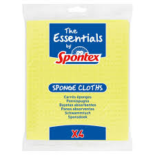 Spontex 4 Sponge Cloths (HOUSEHOLD)