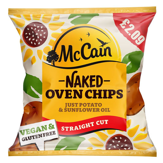 McCain Naked Oven Chips Straight 600g (FROZEN)