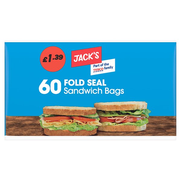 Jacks 60 Fold Seal Sandwich Bags (HOUSEHOLD)