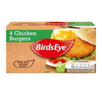 BirdsEye 4 Chicken Burgers 200g (FROZEN)