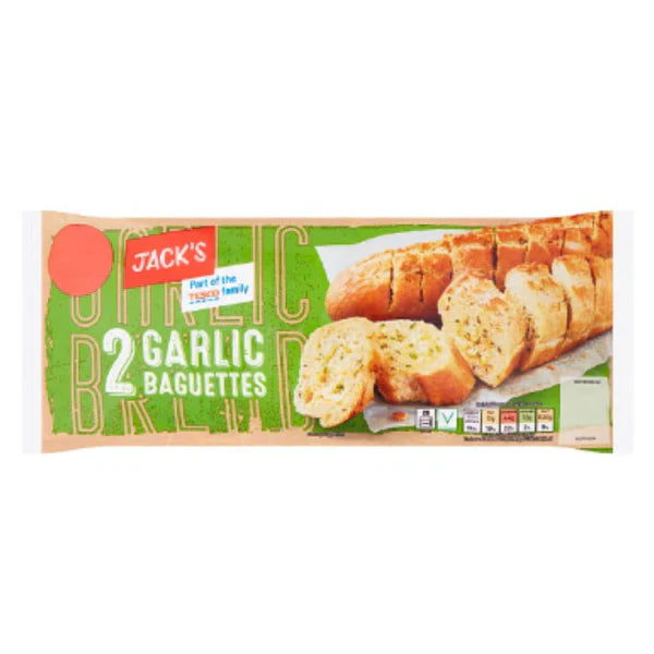 Jacks 2 Garlic Baguettes 338g (FROZEN)