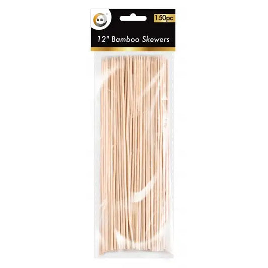 12" Bamboo Skewers 150 Pack (HOUSEHOLD)