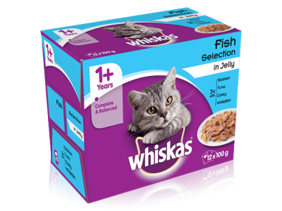 Whiskas Fish favourites in Jelly 12x85g (CATFOOD)