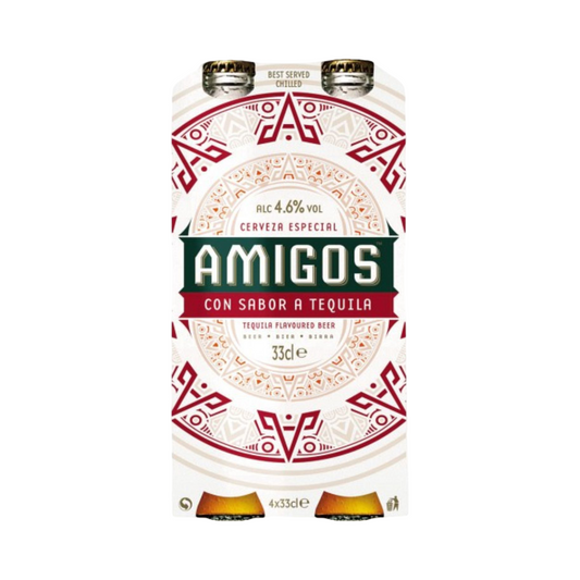 Amigos Tequila Bottles 4x330ml (ALCOHOL)