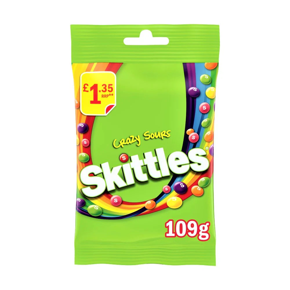 Skittles Crazy Sours 109g (SHAREBAG)