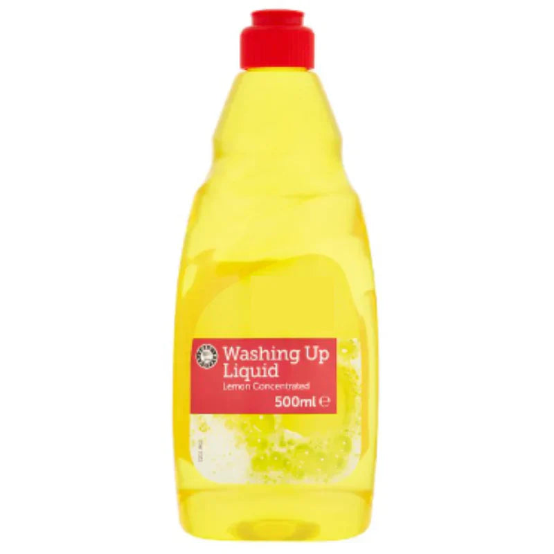 Euro Shopper Lemon Washing Up Liquid 500ml (HOUSEHOLD)